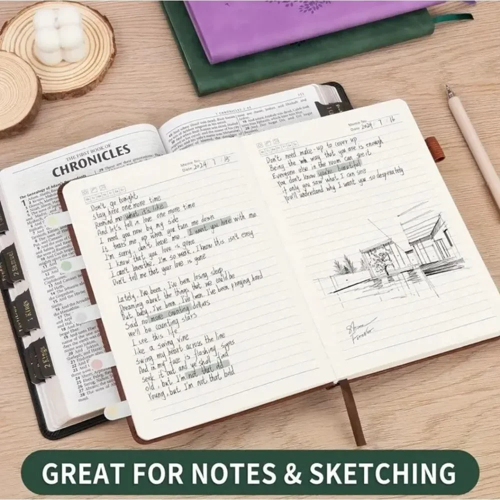 Teal Green Tree of Life Journal Vegan Leather Notebook